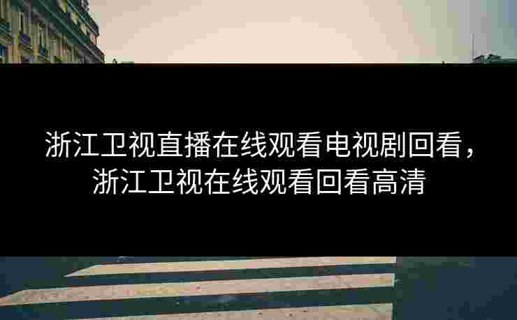 浙江卫视直播在线观看电视剧回看，浙江卫视在线观看回看高清